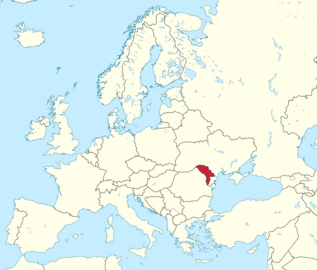 Kaart van Moldawië-europa