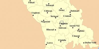 Kaart van cahul Moldawië